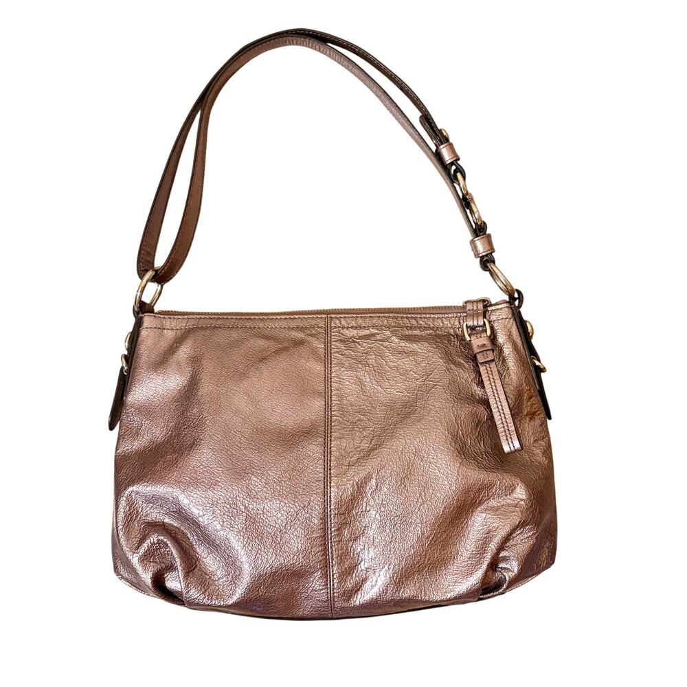 Coach Mia Crinkly Leather Convertible Shoulder Crossbody Women's Handbag EUC